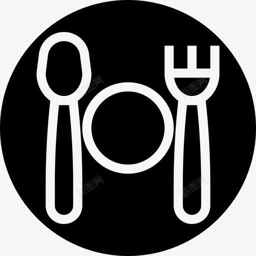 盘子圣诞148实心图标svg_新图网 https://ixintu.com 圣诞148 实心 盘子