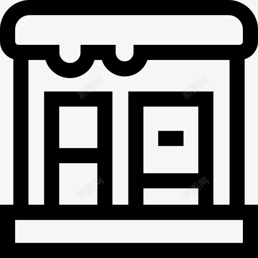 商店圣诞城8线性图标svg_新图网 https://ixintu.com 商店 圣诞 线性