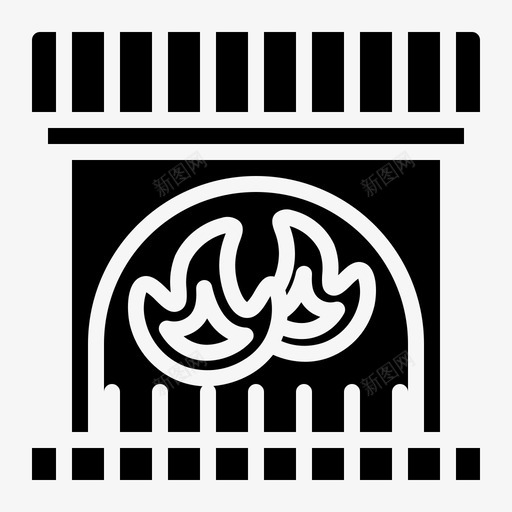 210天气实心壁炉图标svg_新图网 https://ixintu.com 壁炉 天气 实心