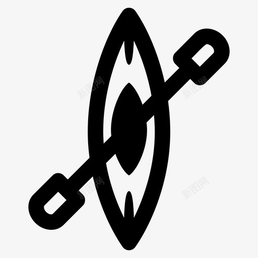 独木舟划船划桨图标svg_新图网 https://ixintu.com 划桨 划船 独木舟 运动