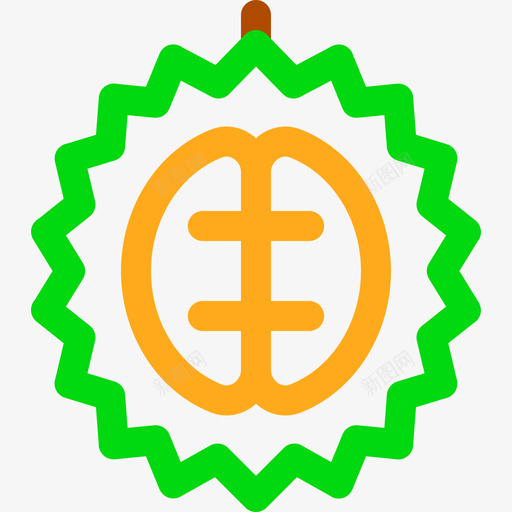 榴莲泰国18线形颜色图标svg_新图网 https://ixintu.com 榴莲 泰国 线形 颜色