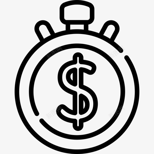 秒表工商管理4线性图标svg_新图网 https://ixintu.com 工商管理 秒表 线性