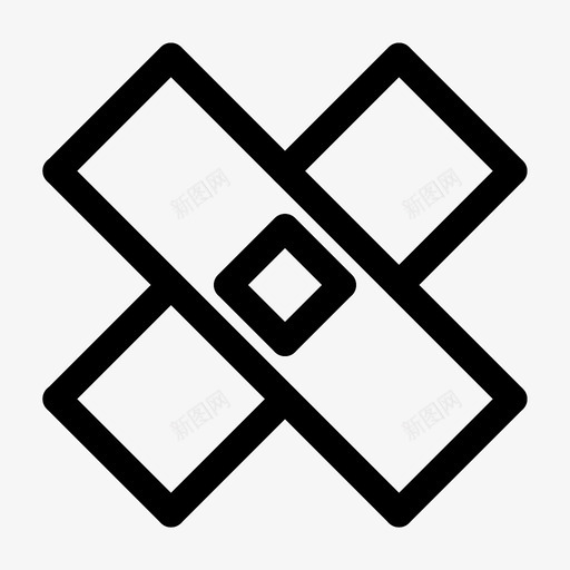 绷带援助创口贴图标svg_新图网 https://ixintu.com 创口贴 医疗 带圆帽的直线 援助 治愈 治疗 绷带