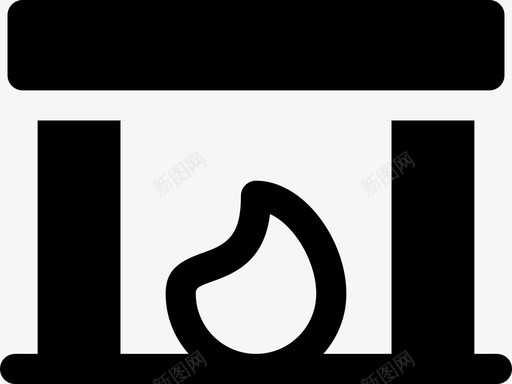壁炉燃烧加热图标svg_新图网 https://ixintu.com 加热 原木 壁炉 实用填充2 木材 燃烧
