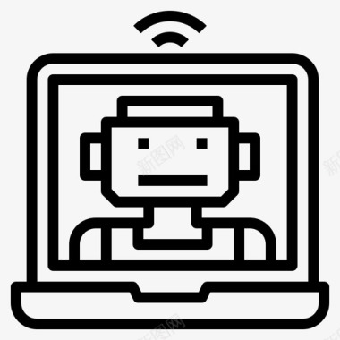 支持助手人工智能机器人图标图标
