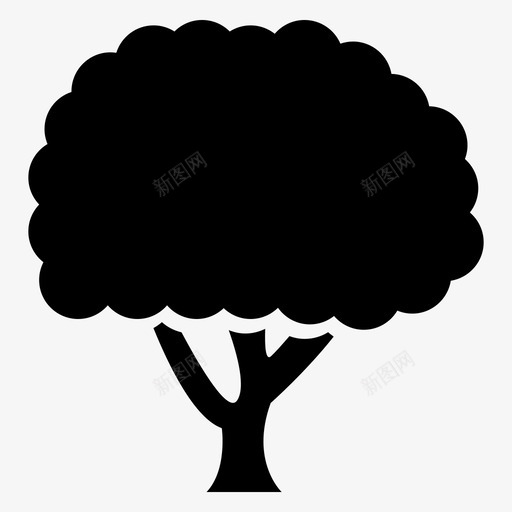 树森林花园图标svg_新图网 https://ixintu.com 树叶 森林 植物 自然 花园