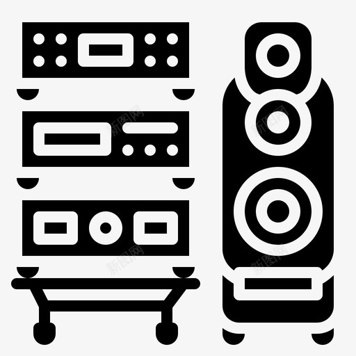 立体声扬声器设备高保真图标svg_新图网 https://ixintu.com 立体声扬声器 设备 设备字形收集 高保真
