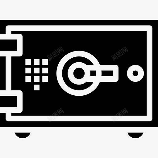 金库银行和金融6实心图标svg_新图网 https://ixintu.com 实心 金库 金融 银行