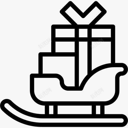 圣诞雪橇147图标svg_新图网 https://ixintu.com 147 圣诞雪橇