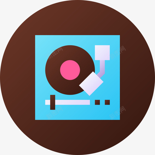 Dj混音器夜间外出渐变图标svg_新图网 https://ixintu.com Dj 外出 夜间 混音 渐变