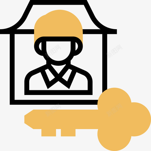 住房租赁房地产投资黄影图标svg_新图网 https://ixintu.com 住房 房地产 投资 租赁 黄影