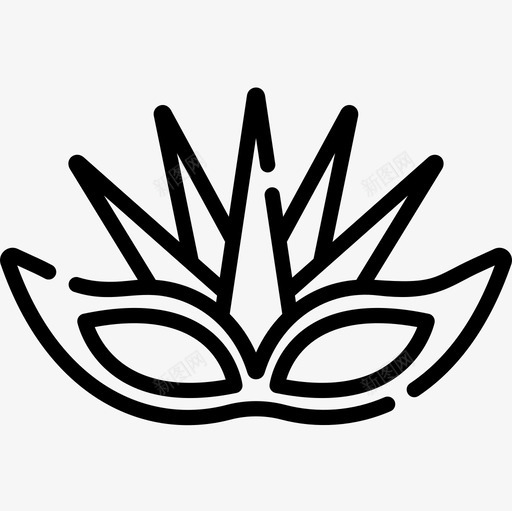 面具巴西狂欢节14线性图标svg_新图网 https://ixintu.com 巴西 狂欢节 线性 面具
