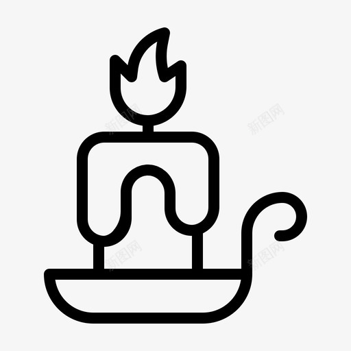 蜡烛光暖图标svg_新图网 https://ixintu.com 冬行 蜡烛