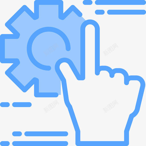 齿轮齿轮7蓝色图标svg_新图网 https://ixintu.com 蓝色 齿轮