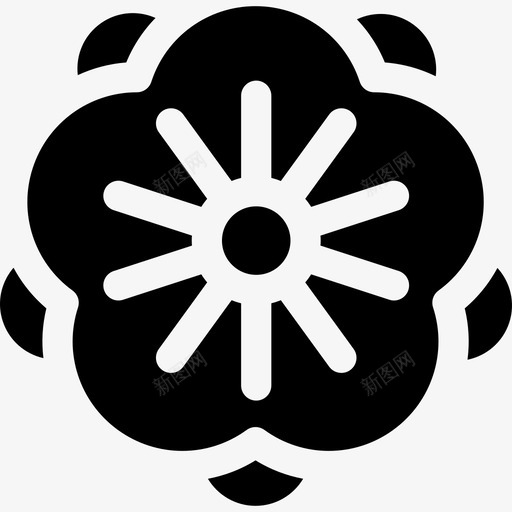 花农历新年32填充图标svg_新图网 https://ixintu.com 农历 填充 新年
