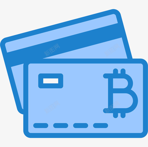 卡比特币75蓝色图标svg_新图网 https://ixintu.com 比特 蓝色