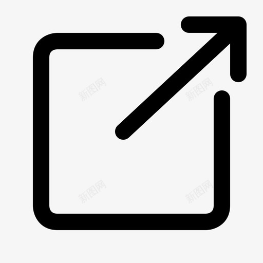 外部链接箭头出去图标svg_新图网 https://ixintu.com 出去 外部链接 离开 箭头 退出