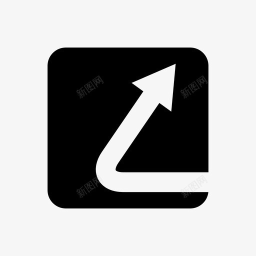 箭头方向转向图标svg_新图网 https://ixintu.com 向上 方向 箭头 箭头方形 转向