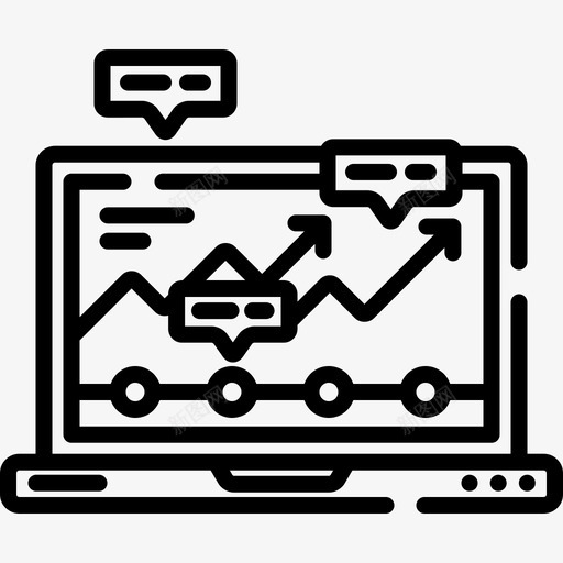 趋势营销84线性图标svg_新图网 https://ixintu.com 线性 营销 趋势