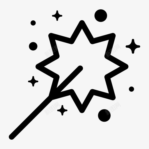 焰火庆典派对图标svg_新图网 https://ixintu.com 图标 庆典 庆祝 派对 焰火 闪亮 魔杖