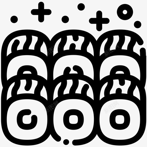 寿司日式maki寿司图标svg_新图网 https://ixintu.com maki寿司 nori 寿司 寿司卷 日式 起泡食品