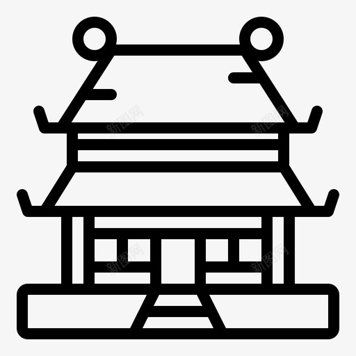中国之家中国地标图标svg_新图网 https://ixintu.com 中国 中国之家 传统 地标