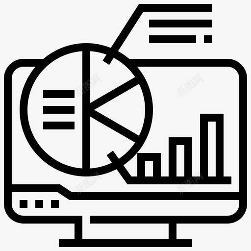 监控数据图表计算机图标svg_新图网 https://ixintu.com 图表 数据分析 监控数据 研究 计算机