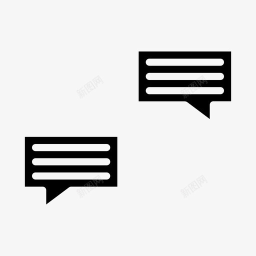 聊天交谈留言图标svg_新图网 https://ixintu.com 交流 交谈 留言 聊天 谈话