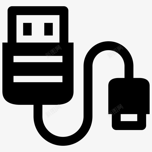 usb电缆连接器硬件图标svg_新图网 https://ixintu.com usb 微型 电缆 硬件 计算机 连接器