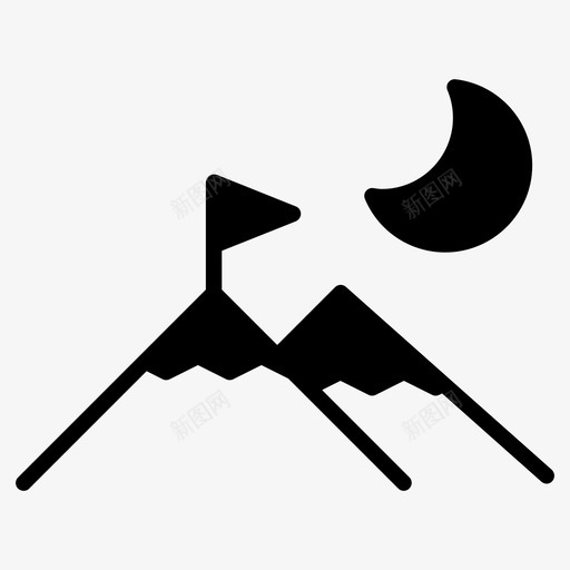 山冒险攀登图标svg_新图网 https://ixintu.com 冒险 冬天雕文 山 攀登 高