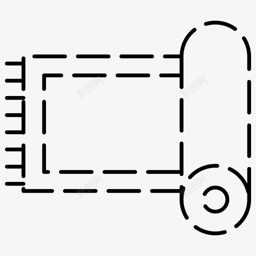 地毯家具虚线图标svg_新图网 https://ixintu.com 地毯 家具虚线图标