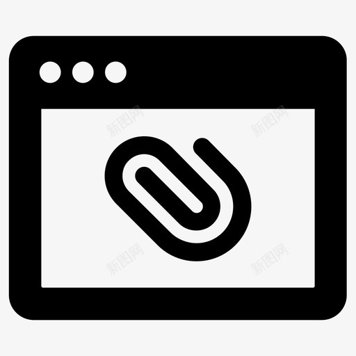 附件夹子邮件图标svg_新图网 https://ixintu.com 回形针 夹子 邮件 附件