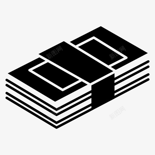 货币捆绑美元图标svg_新图网 https://ixintu.com 储蓄 坚实 字形 捆绑 美元 货币 金融