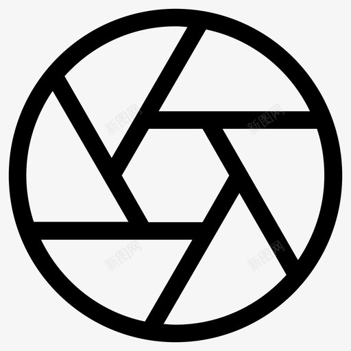 镜头光圈照相机图标svg_新图网 https://ixintu.com 光圈 光学 摄影 照片 照相机 镜头