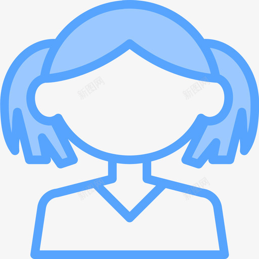 女孩阿凡达55蓝色图标svg_新图网 https://ixintu.com 女孩 蓝色 阿凡达55