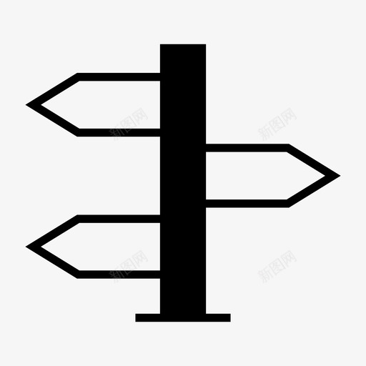 路标半导航图标svg_新图网 https://ixintu.com 导航 路标