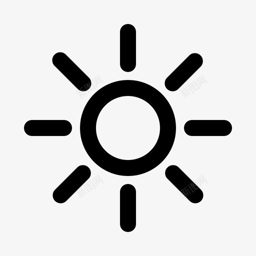 太阳夏天晴天图标svg_新图网 https://ixintu.com 夏天 天气 天气线v2 太阳 晴天