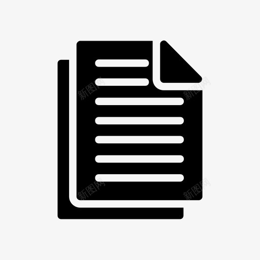 文件文档页面图标svg_新图网 https://ixintu.com 工作表 数据库行字形 文件 文档 纸张 页面