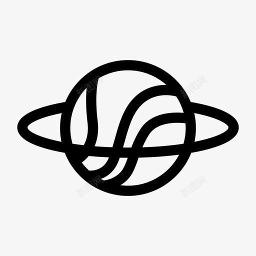 行星土星太空图标svg_新图网 https://ixintu.com 土星 太空 行星