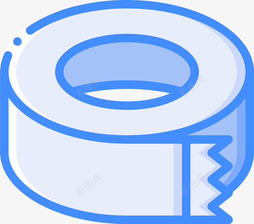 胶带文具59蓝色图标svg_新图网 https://ixintu.com 文具 胶带 蓝色