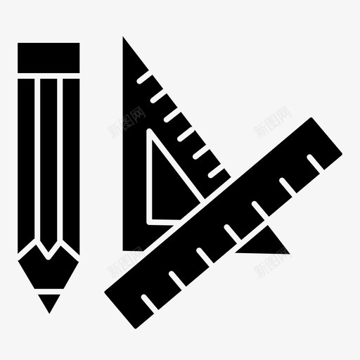 工具教育数学图标svg_新图网 https://ixintu.com 字形 学校 实心 工具 教育 数学