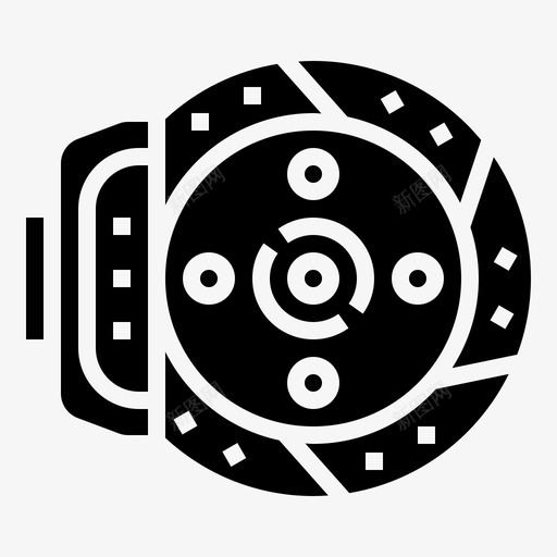 盘式制动器汽车零件图标svg_新图网 https://ixintu.com 制动器 备件 智能 汽车 盘式 零件