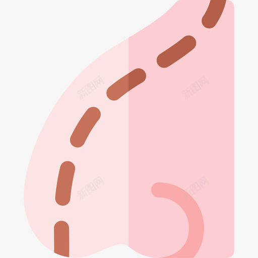 鼻子整形手术14扁平图标svg_新图网 https://ixintu.com 扁平 整形手术14 鼻子