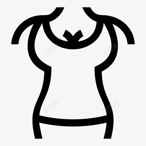 苗条身材健身图标svg_新图网 https://ixintu.com 健身 减重 局部 腰围 苗条 身材