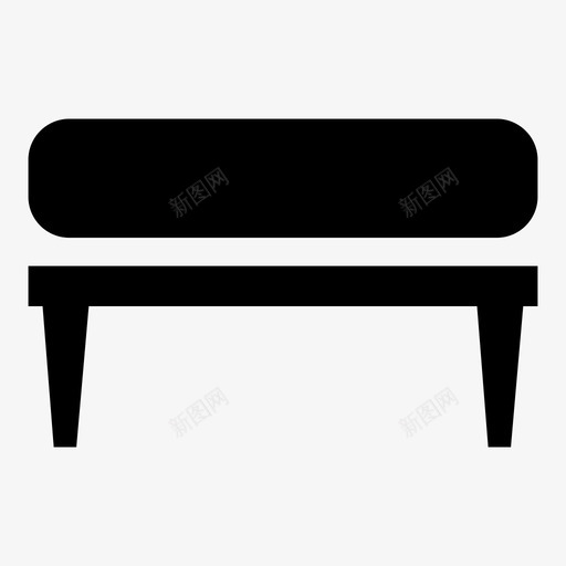 中世纪凳子搁脚凳家具图标svg_新图网 https://ixintu.com 中世纪 中世纪凳子 家具 搁脚凳 脚凳