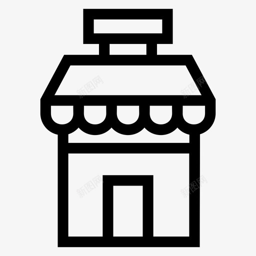 市场电子商务商店图标svg_新图网 https://ixintu.com 供应商 商店 市场 电子商务 购物