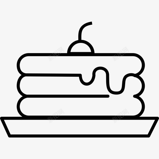 煎饼早餐黄油图标svg_新图网 https://ixintu.com 早餐 煎饼 煎饼堆 食物 黄油