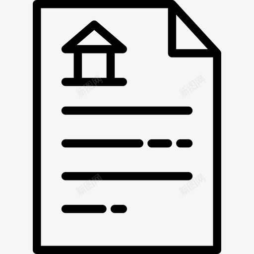 合同房地产121直线图标svg_新图网 https://ixintu.com 合同 房地产 直线