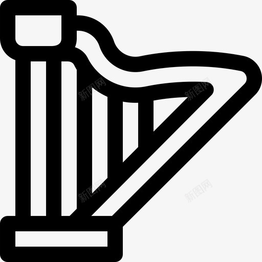 竖琴爱尔兰9直系图标svg_新图网 https://ixintu.com 爱尔兰9 直系 竖琴