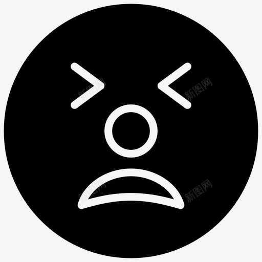 心烦意乱表情符号悲伤表情符号图标svg_新图网 https://ixintu.com 化身微笑字形图标 心烦意乱 悲伤表情符号 表情符号